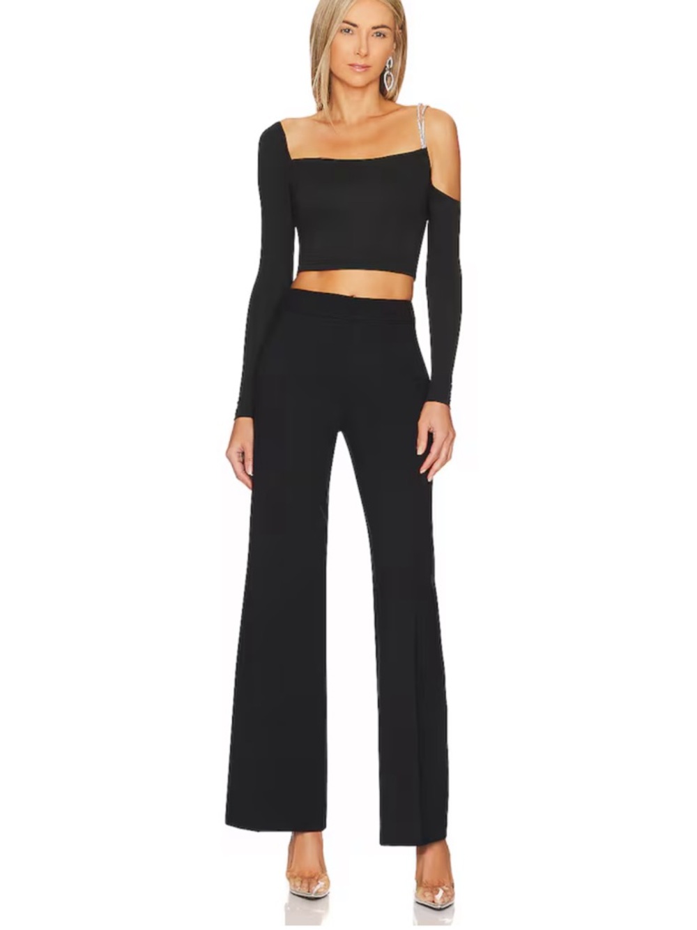 SPANX SPANXsmooth​ PerfectFit Ponte Wide Leg Pant in Classic Black - Picture 3 of 8